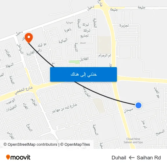Saihan Rd to Duhail map