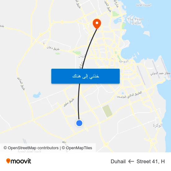 Street 41, H to Duhail map