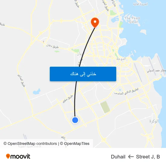 Street J, B to Duhail map