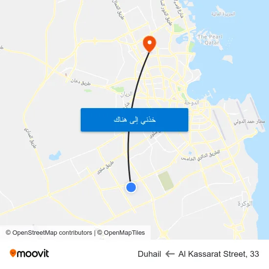 Al Kassarat Street, 33 to Duhail map
