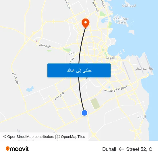 Street 52, C to Duhail map