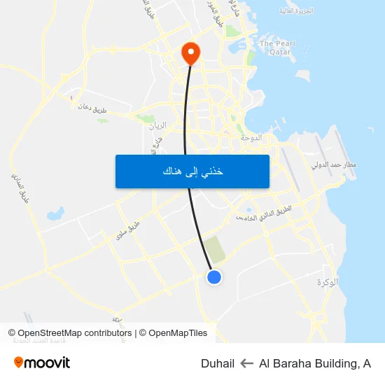 Al Baraha Building, A to Duhail map