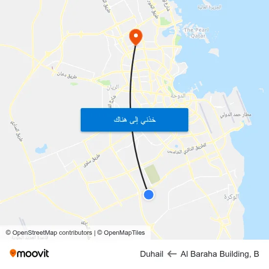 Al Baraha Building, B to Duhail map