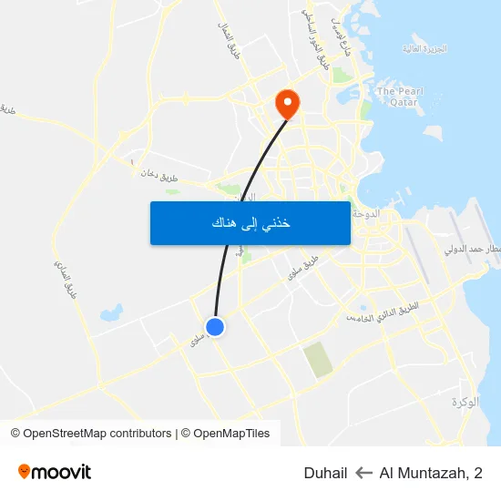 Al Muntazah, 2 to Duhail map