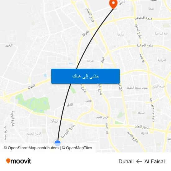 Al Faisal to Duhail map