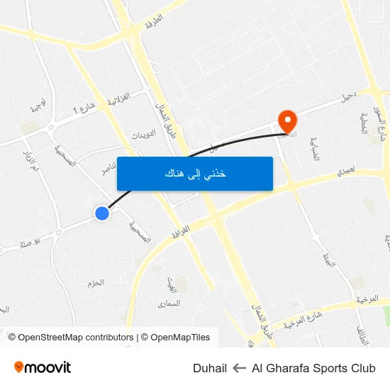 Al Gharafa Sports Club to Duhail map