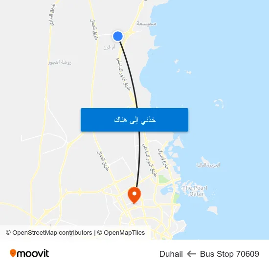 Bus Stop 70609 to Duhail map