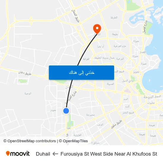 Furousiya St West Side Near Al Khufoos St to Duhail map