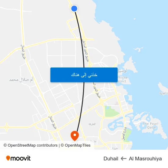 Al Masrouhiya to Duhail map