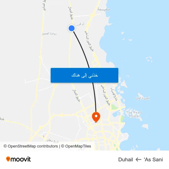 As Sani' to Duhail map