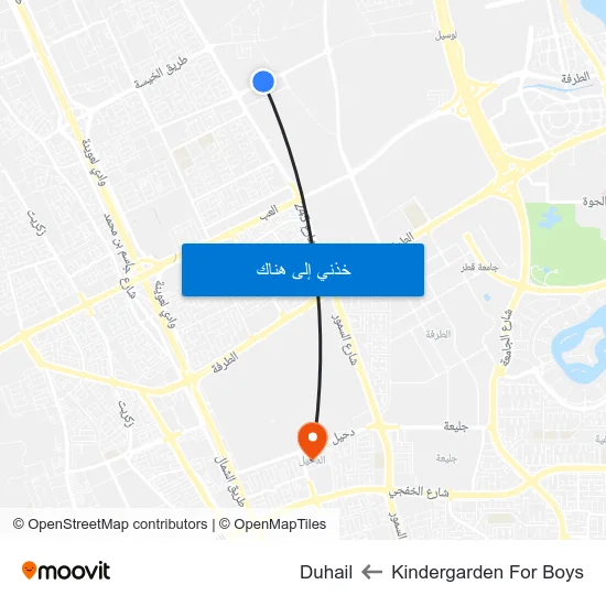 Kindergarden For Boys to Duhail map