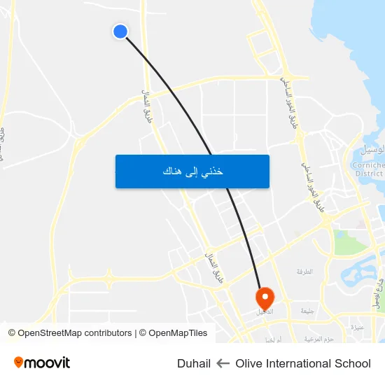 Olive International School to Duhail map