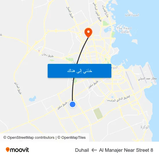 Al Manajer Near Street 8 to Duhail map