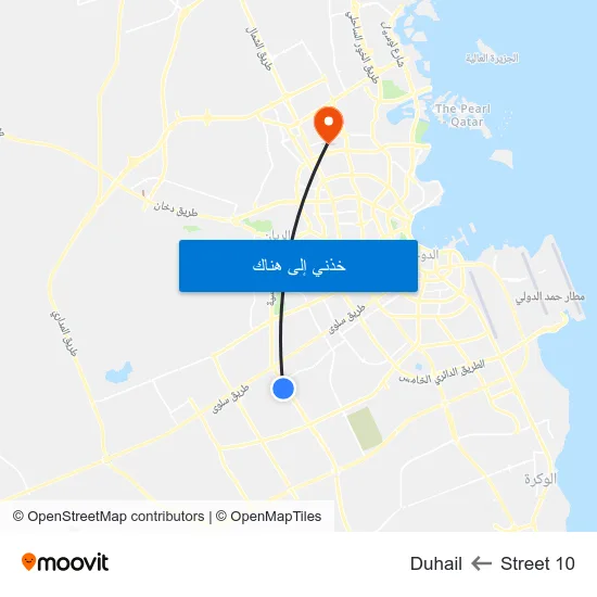 Street 10 to Duhail map