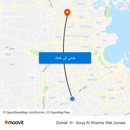 Souq Al Khamis Wal Jumaa to Duhail map