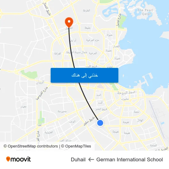 German International School to Duhail map
