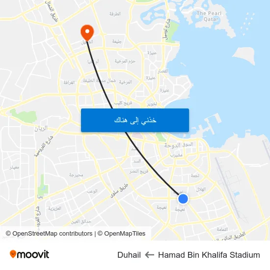 Hamad Bin Khalifa Stadium to Duhail map