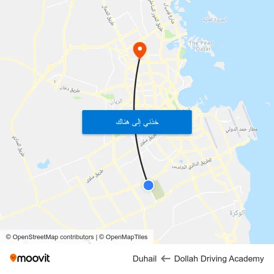 Dollah Driving Academy to Duhail map