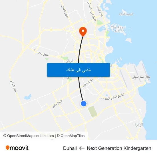 Next Generation Kindergarten to Duhail map