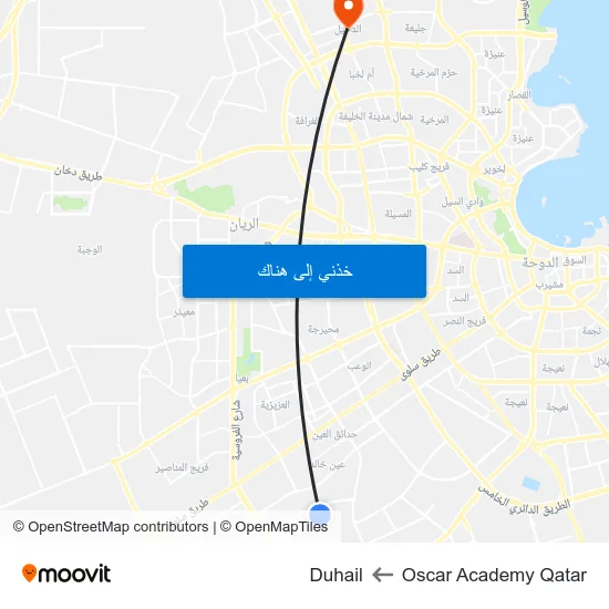 Oscar Academy Qatar to Duhail map