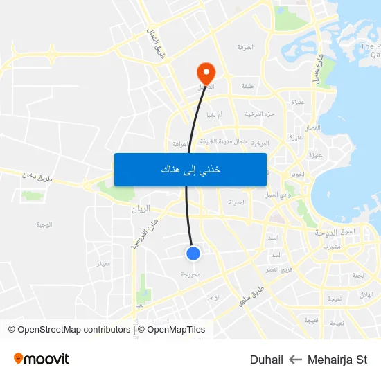 Mehairja St to Duhail map