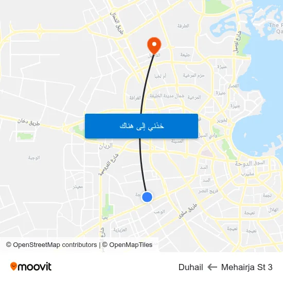 Mehairja St 3 to Duhail map