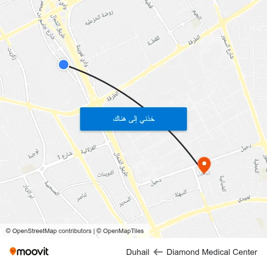 Diamond Medical Center to Duhail map