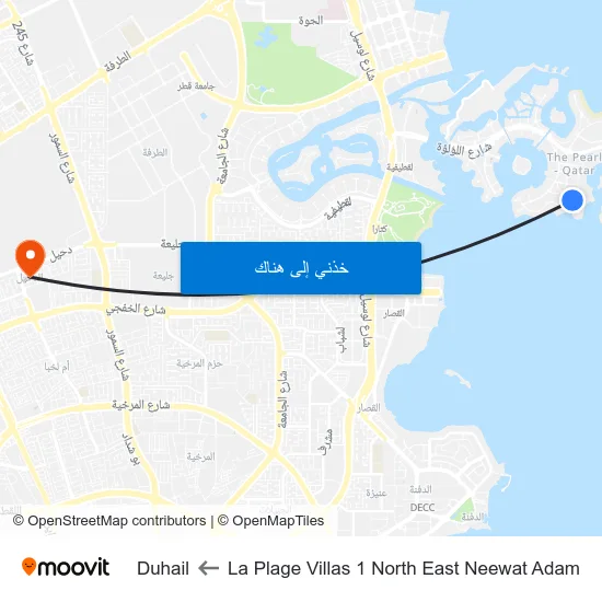 La Plage Villas 1 North East Neewat Adam to Duhail map