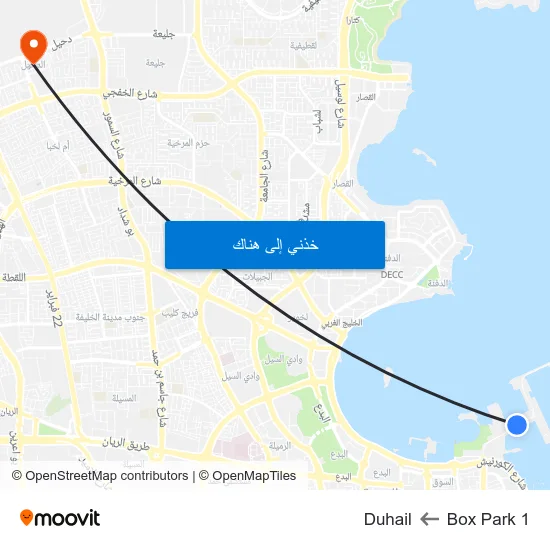 Box Park 1 to Duhail map