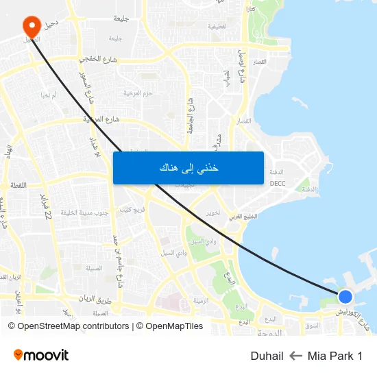 Mia Park 1 to Duhail map
