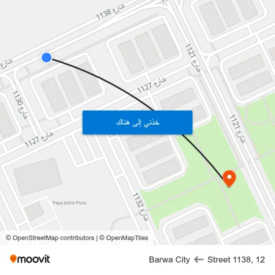 Street 1138, 12 to Barwa City map