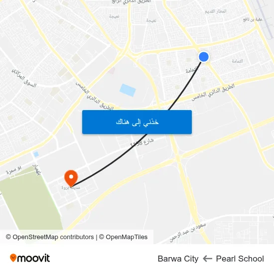 Pearl School to Barwa City map