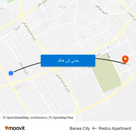 Redco Apartment to Barwa City map