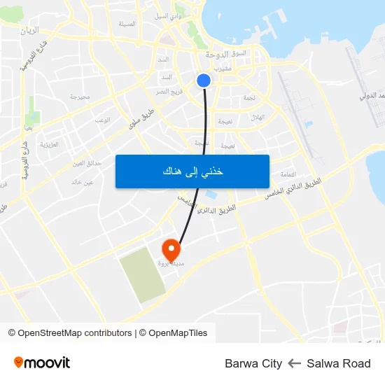 Salwa Road to Barwa City map