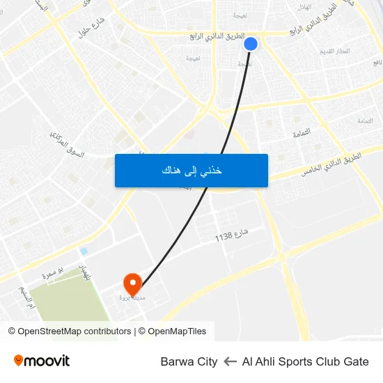 Al Ahli Sports Club Gate to Barwa City map