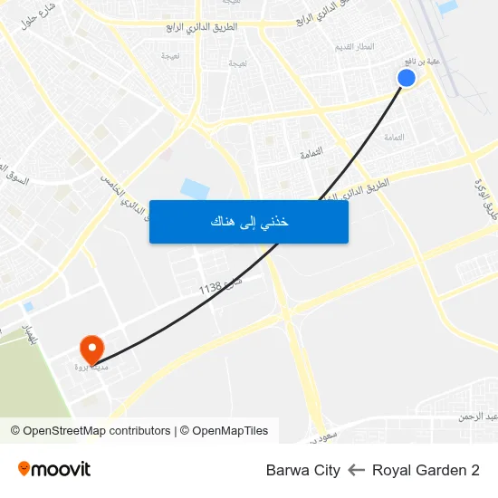 Royal Garden 2 to Barwa City map
