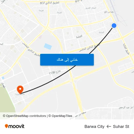 Suhar St to Barwa City map