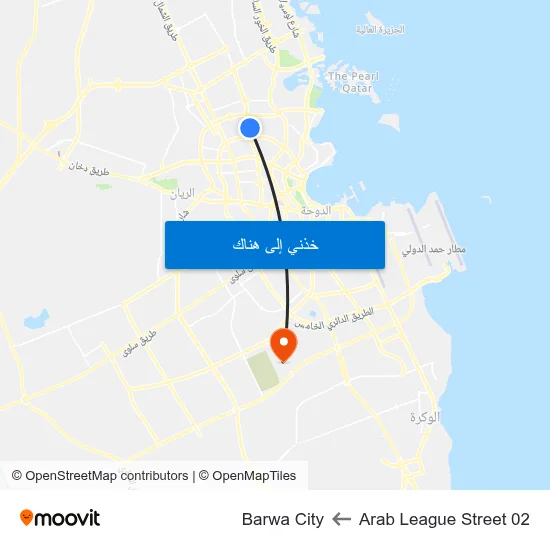 Arab League Street 02 to Barwa City map