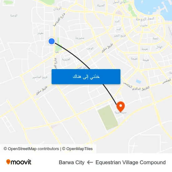 Equestrian Village Compound to Barwa City map
