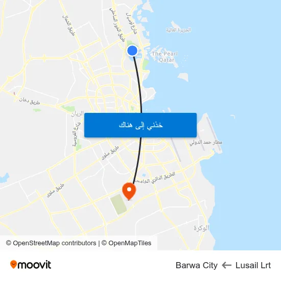Lusail Lrt to Barwa City map