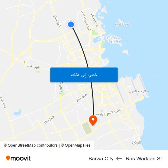 Ras Wadaan St. to Barwa City map