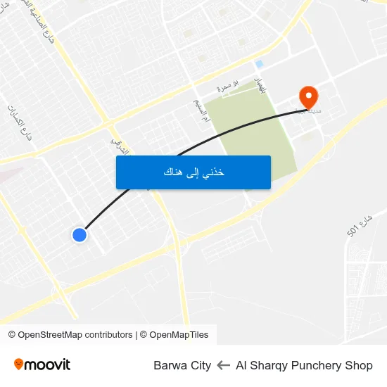 Al Sharqy Punchery Shop to Barwa City map