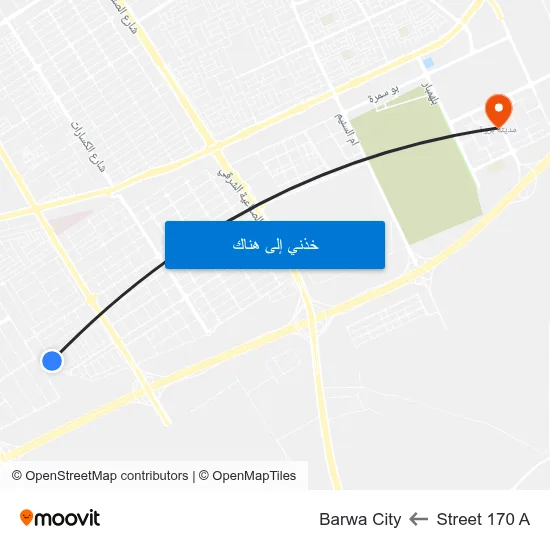 Street 170 A to Barwa City map