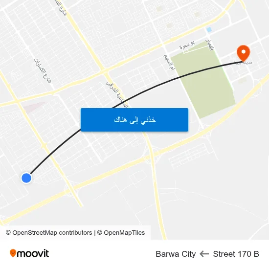 Street 170 B to Barwa City map
