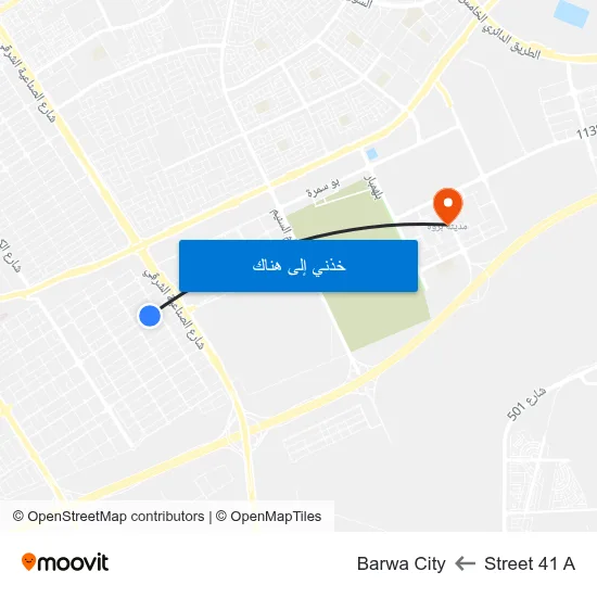 Street 41 A to Barwa City map