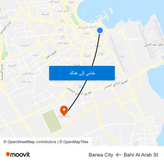 Bahr Al Arab St to Barwa City map