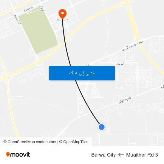 Muaither Rd 3 to Barwa City map
