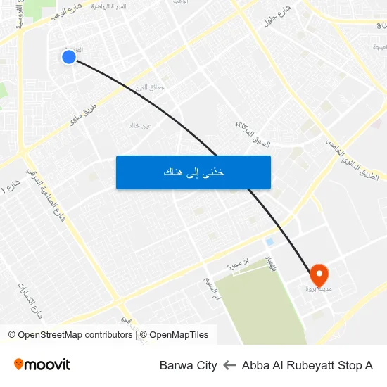 Abba Al Rubeyatt Stop A to Barwa City map