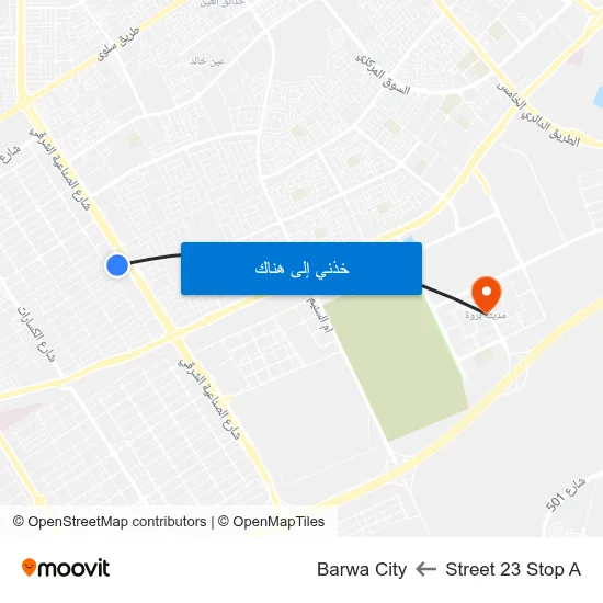 Street 23 Stop A to Barwa City map