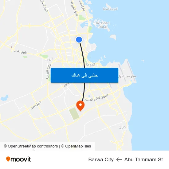 Abu Tammam St to Barwa City map